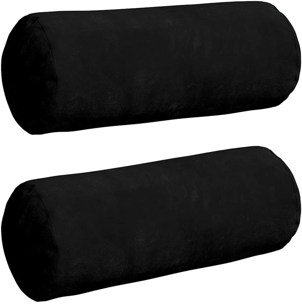 Pagalvės 2 pcs Juoda Ø 15 x 40 cm Mikropluošto audinys