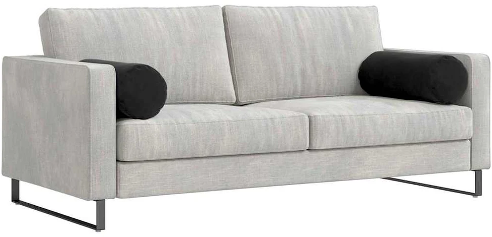 Pagalvės 2 pcs Juoda Ø 25 x 70 cm Kordūrinis audinys