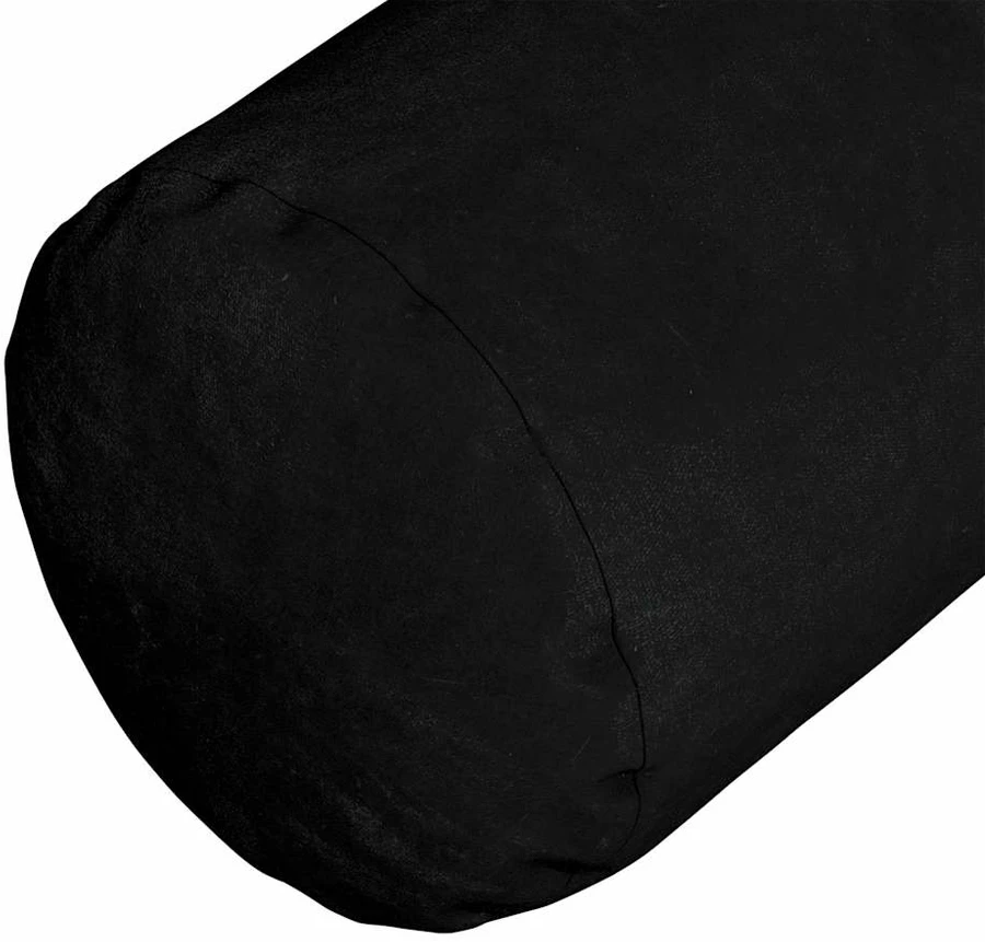 Pagalvės 2 pcs Juoda Ø 25 x 70 cm Mikropluošto audinys