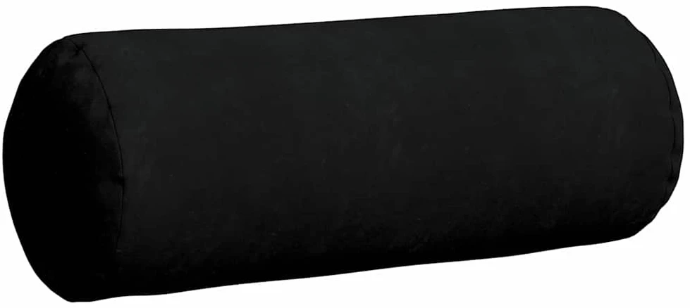 Pagalvės 2 pcs Juoda Ø 25 x 70 cm Mikropluošto audinys