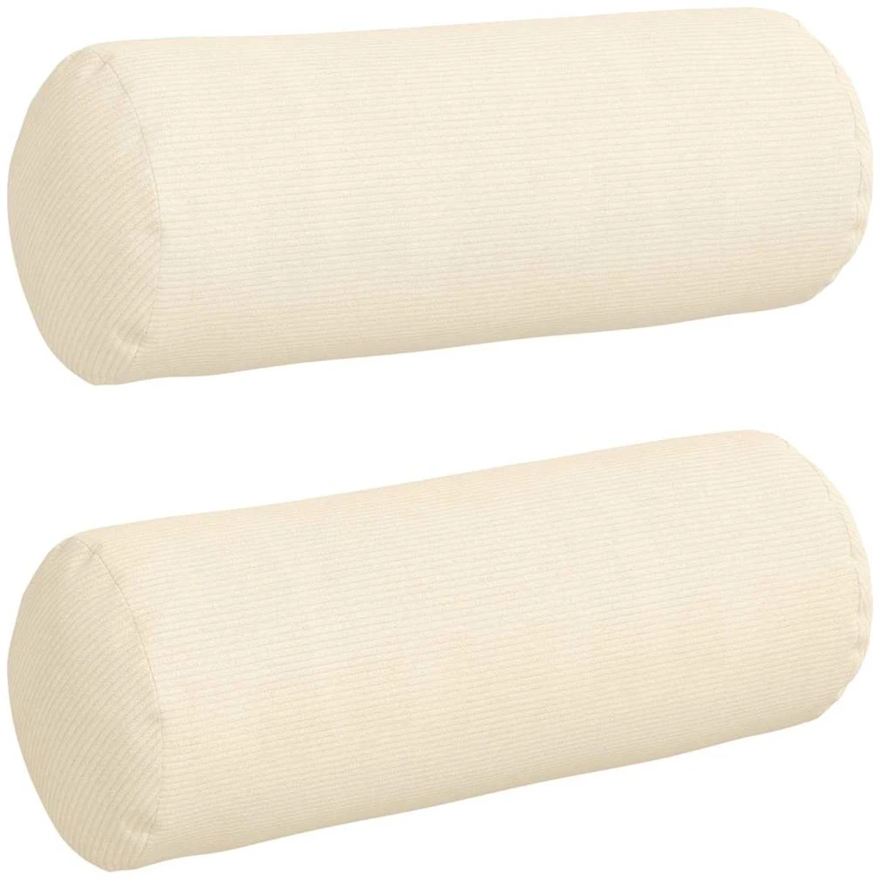 Pagalvės 2 pcs Kreminė Ø 25 x 70 cm Kordūrinis audinys