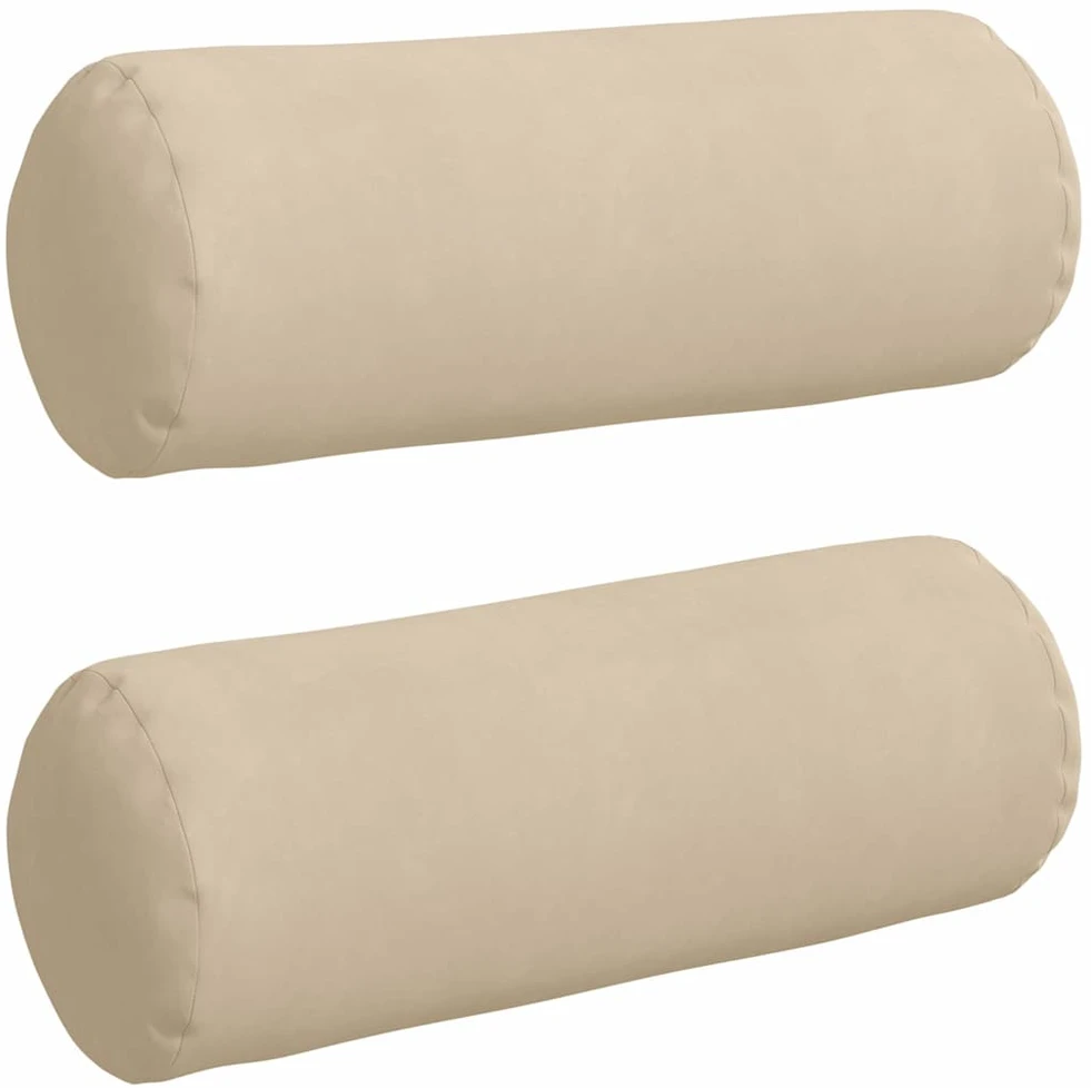 Pagalvės 2 pcs Kreminė Ø 25 x 70 cm Mikropluošto audinys