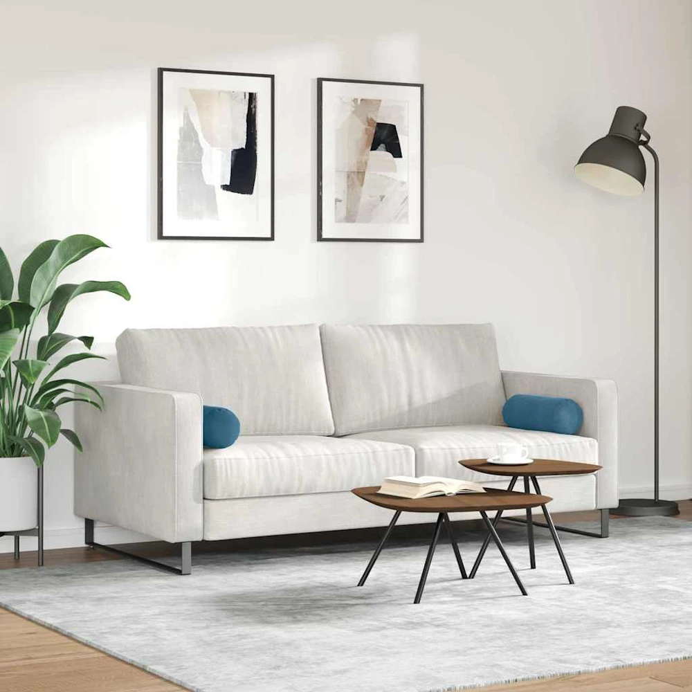 Pagalvės 2 pcs Mėlyna Ø 15 x 40 cm Kordūrinis audinys