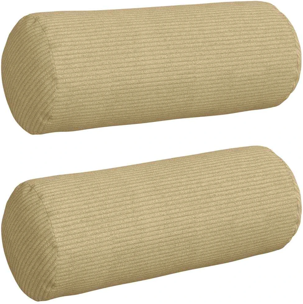 Pagalvės 2 pcs Pilkai žalia Ø 15 x 40 cm Kordūrinis audinys