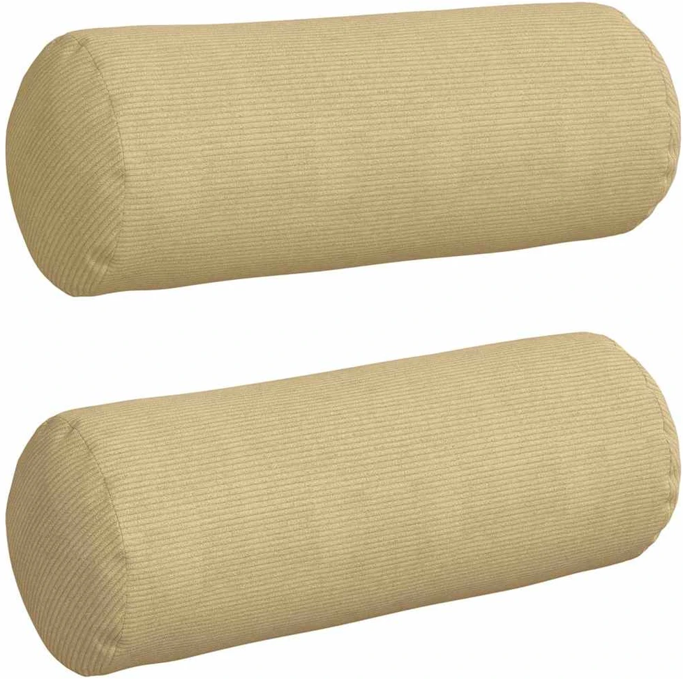 Pagalvės 2 pcs Pilkai žalia Ø 25 x 70 cm Kordūrinis audinys