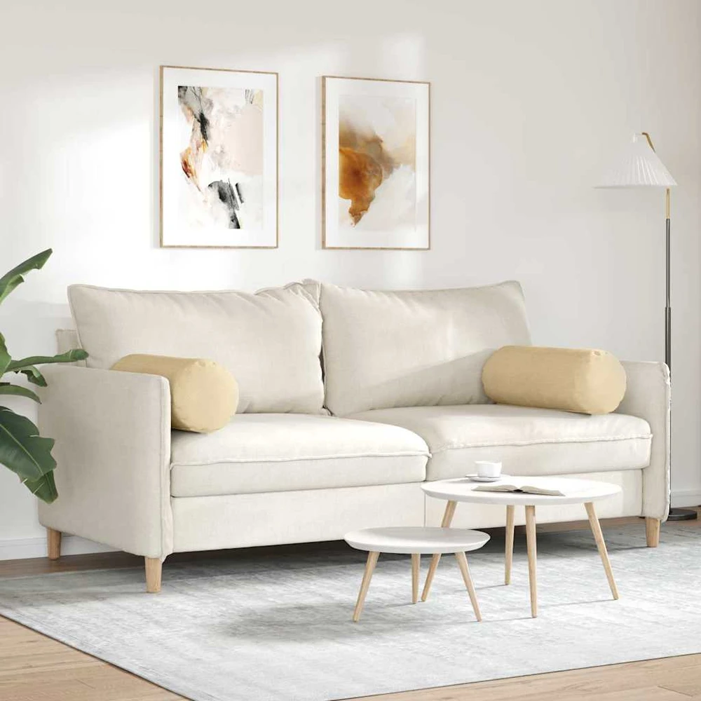 Pagalvės 2 pcs Pilkai žalia Ø 25 x 70 cm Kordūrinis audinys