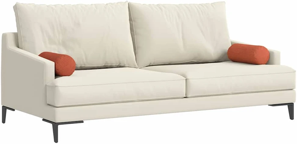 Pagalvės 2 pcs Raudona oranžinė Ø 15 x 40 cm Kordūrinis audinys