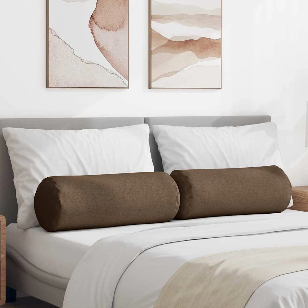 Pagalvės 2 vnt. audinys Ruda Ø 25 x 70 cm
