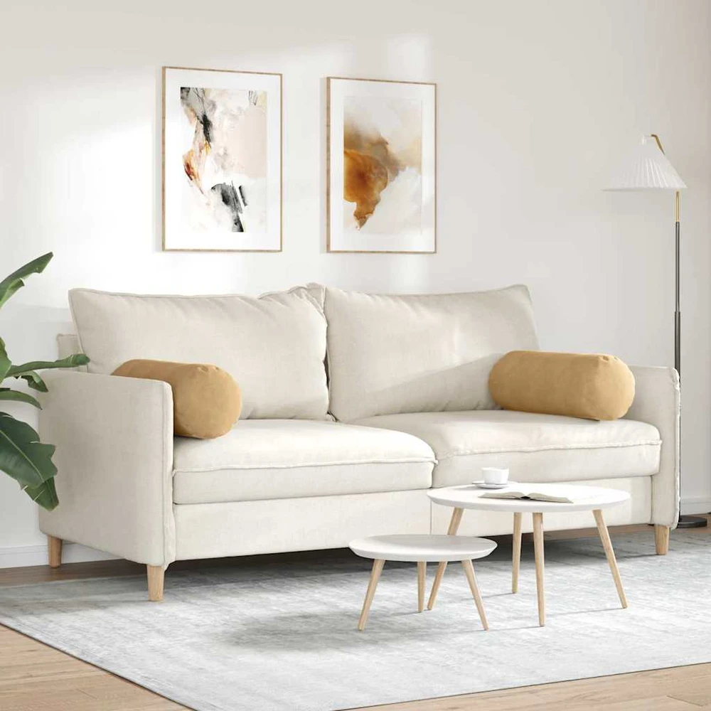 Pagalvės 2 pcs Ruda Ø 25 x 70 cm Kordūrinis audinys
