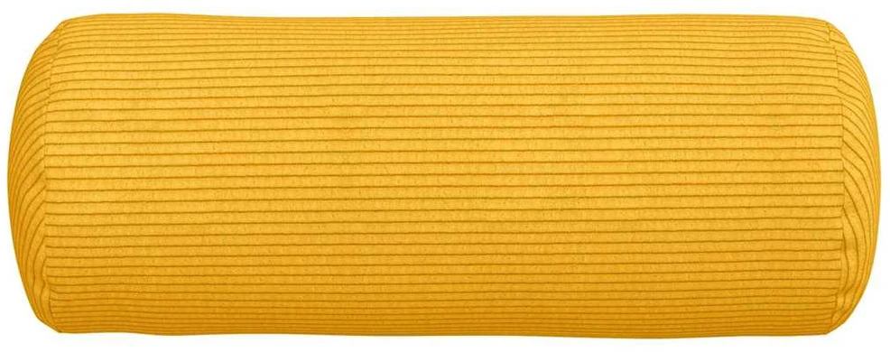 Pagalvės 2 vnt. Šviesi geltona Ø 15 x 40 cm Kordūrinis audinys