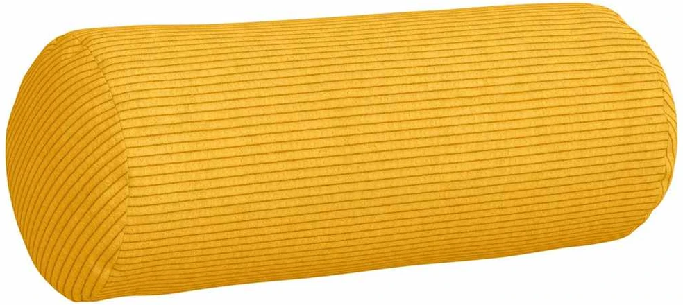 Pagalvės 2 pcs Šviesi geltona Ø 15 x 40 cm Kordūrinis audinys