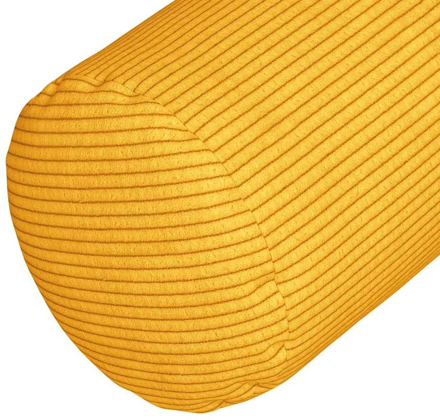Pagalvės 2 pcs Šviesi geltona Ø 15 x 40 cm Kordūrinis audinys