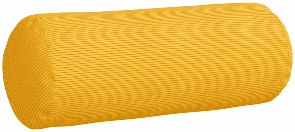 Pagalvės 2 pcs Šviesi geltona Ø 25 x 70 cm Kordūrinis audinys