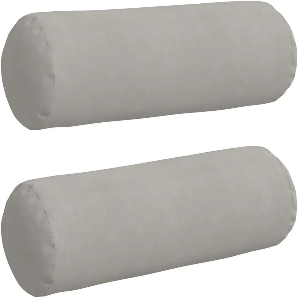 Pagalvės 2 pcs Šviesiai pilka Ø 25 x 70 cm Mikropluošto audinys