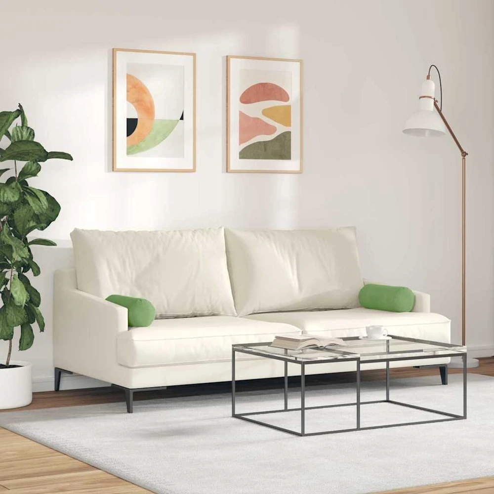 Pagalvės 2 pcs Šviesiai žalia Ø 15 x 40 cm Kordūrinis audinys