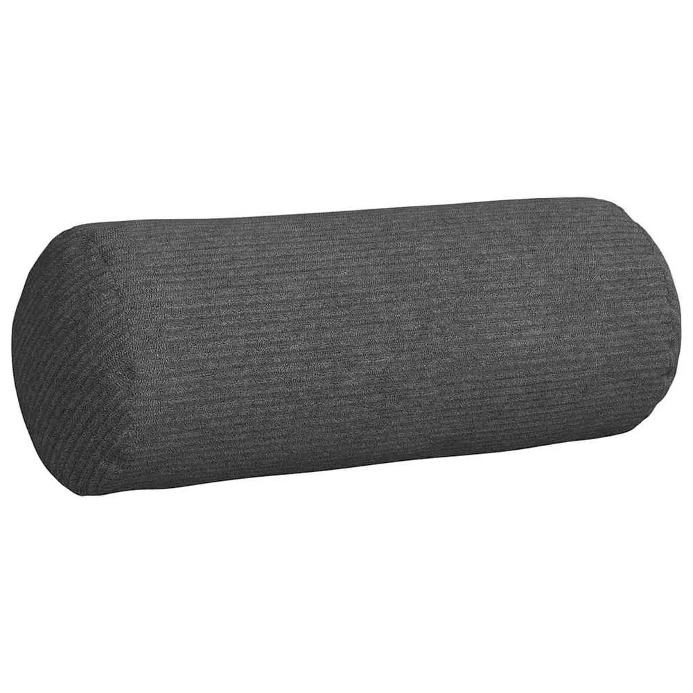 Pagalvės 2 pcs Tamsiai pilka Ø 15 x 40 cm Kordūrinis audinys