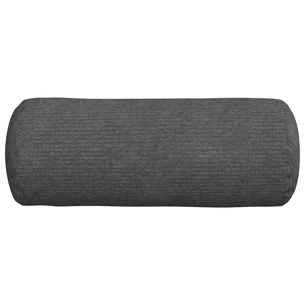 Pagalvės 2 pcs Tamsiai pilka Ø 15 x 40 cm Kordūrinis audinys