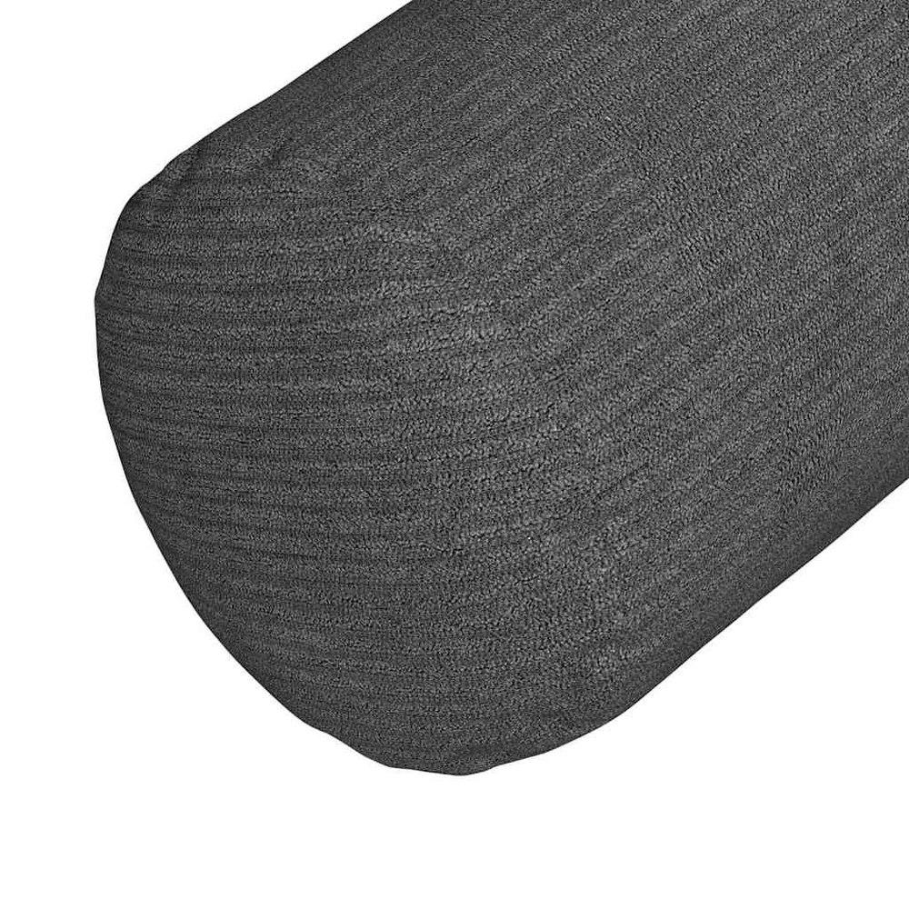 Pagalvės 2 pcs Tamsiai pilka Ø 25 x 70 cm Kordūrinis audinys