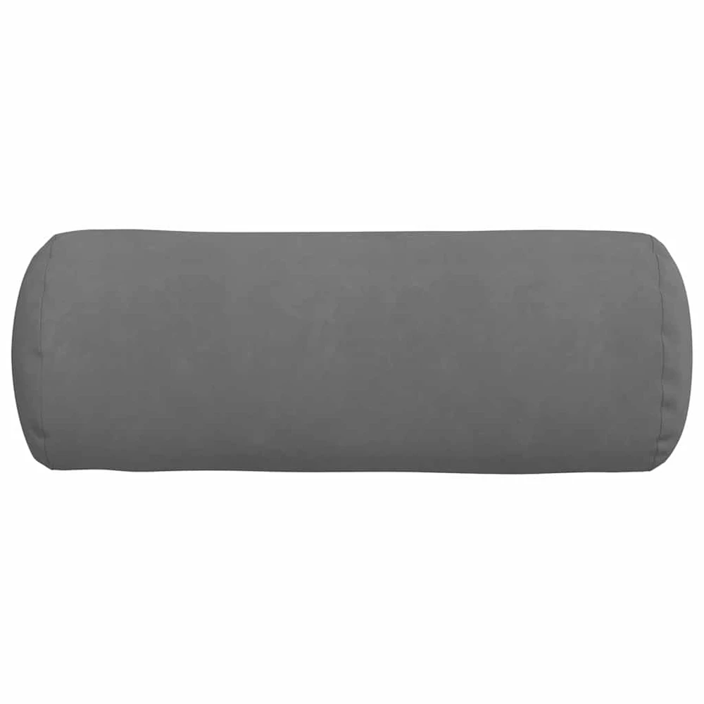 Pagalvės 2 pcs Tamsiai pilka Ø 25 x 70 cm Mikropluošto audinys