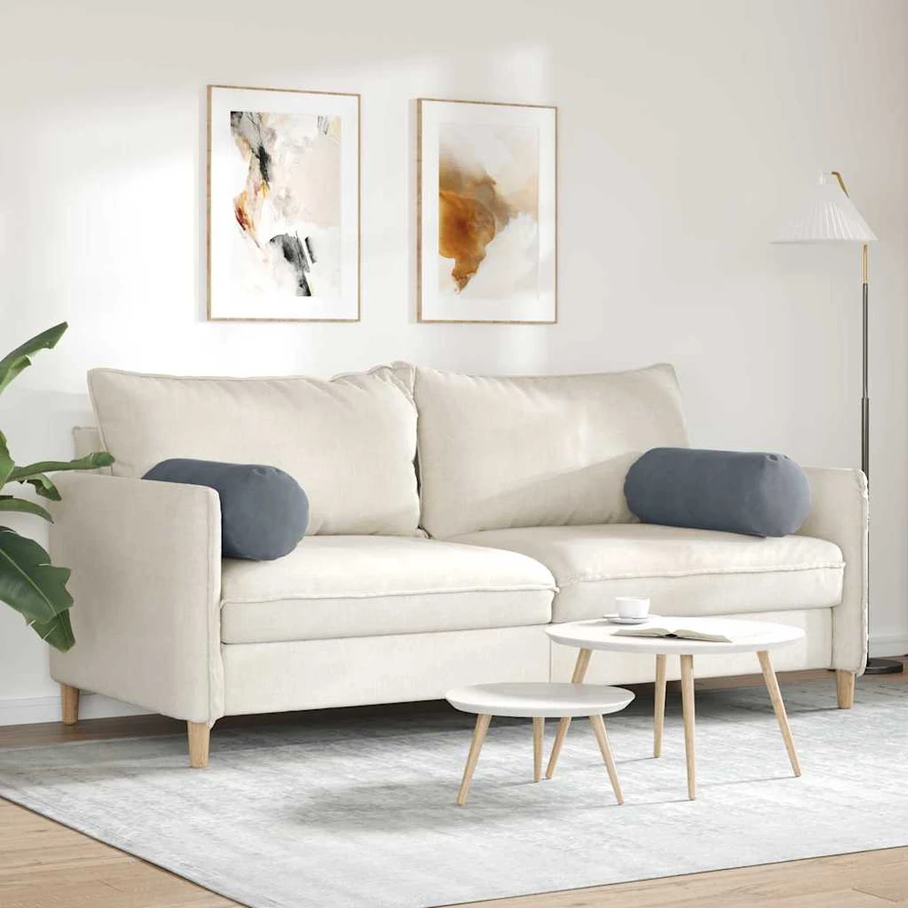 Pagalvės 2 pcs Tamsiai pilka Ø 25 x 70 cm Kordūrinis audinys