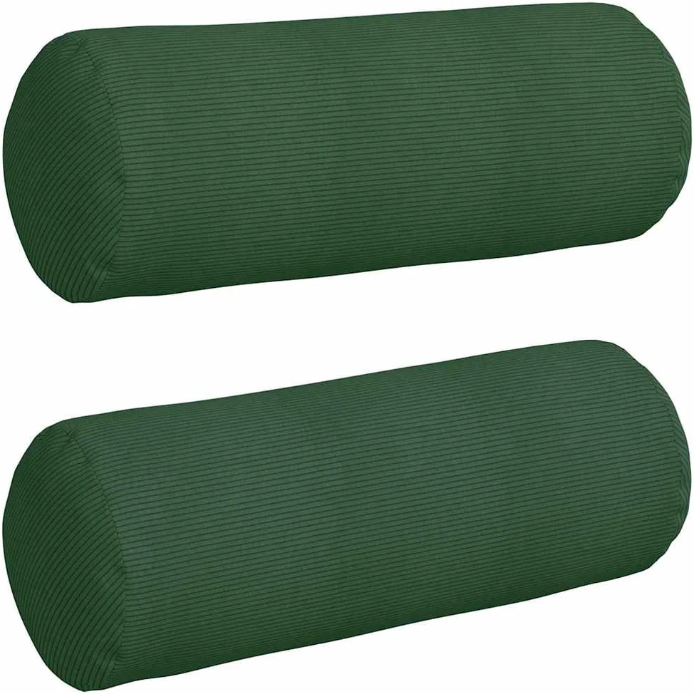Pagalvės 2 pcs Tamsiai žalia Ø 25 x 70 cm Kordūrinis audinys