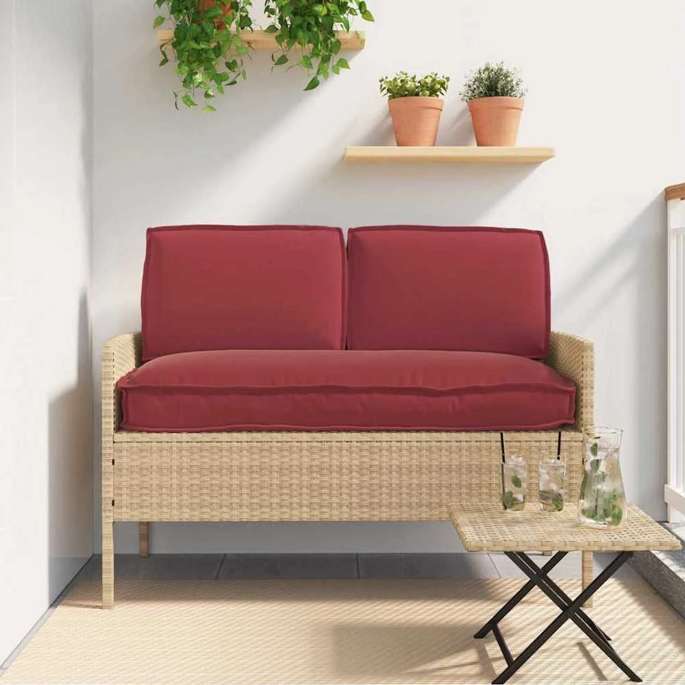 Pagalvių komplektas 3 pcs Vyno raudona Oksfordo audinys