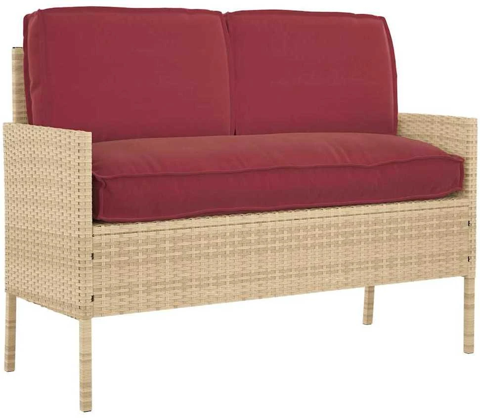 Pagalvių komplektas 3 pcs Vyno raudona Oksfordo audinys
