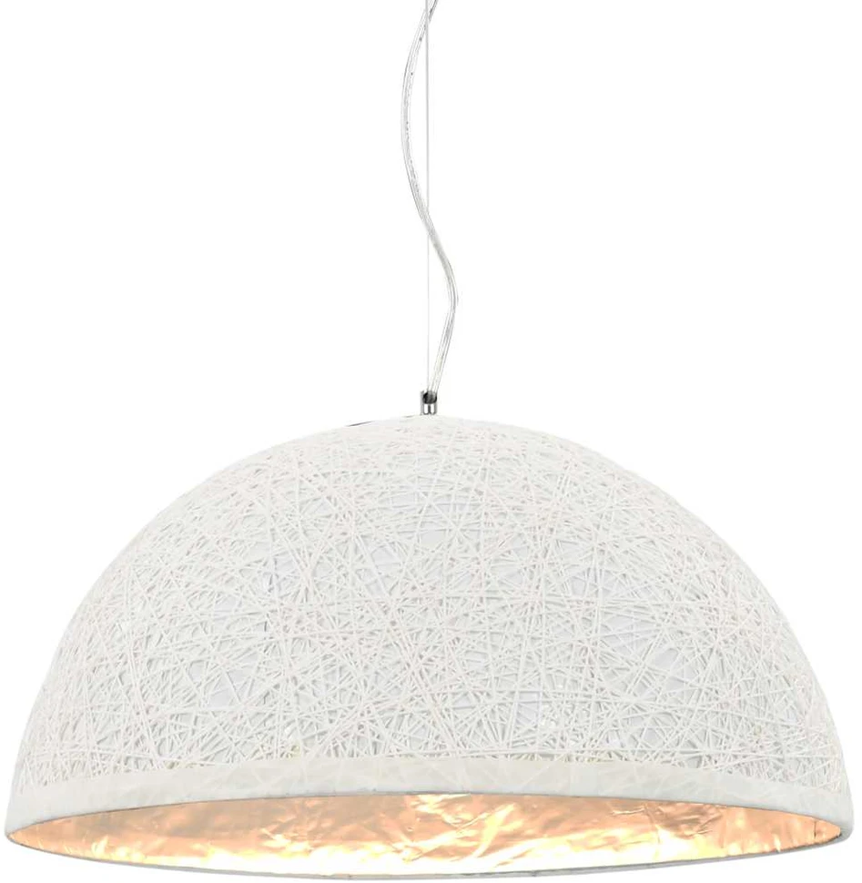 Pakabinamas šviestuvas, balta ir sidabro, 50cm skersmens, E27