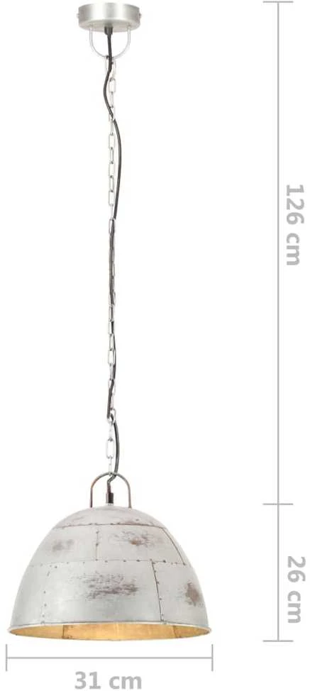 Pakabinamas šviestuvas, sidabrinis, 31cm, 25W, apskritas, E27