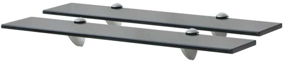 Pakabinamos lentynos, 2vnt., 60x10cm, stiklas, 8mm (243765x2)