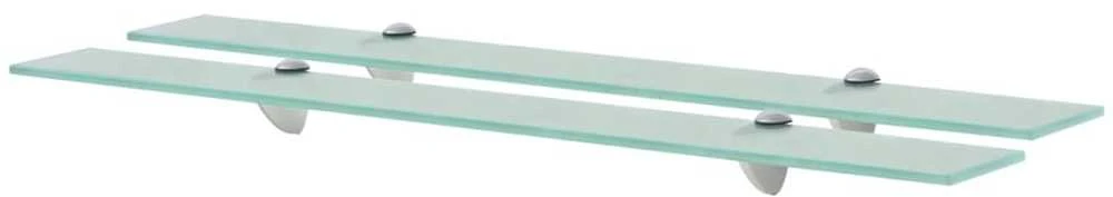 Pakabinamos lentynos, 2vnt., 80x10cm, stiklas, 8mm (243759x2)