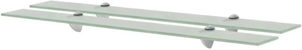 Pakabinamos lentynos, 2vnt., 80x10cm, stiklas, 8mm (243775x2)