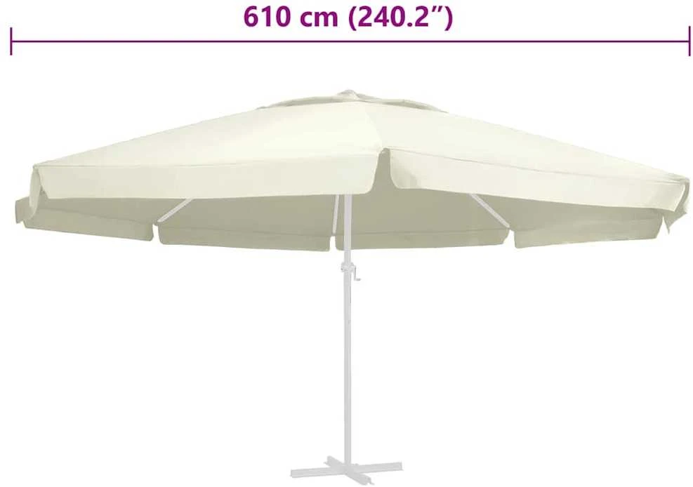 Pakaitinis audinys lauko skėčiui nuo saulės, smėlio, 600cm