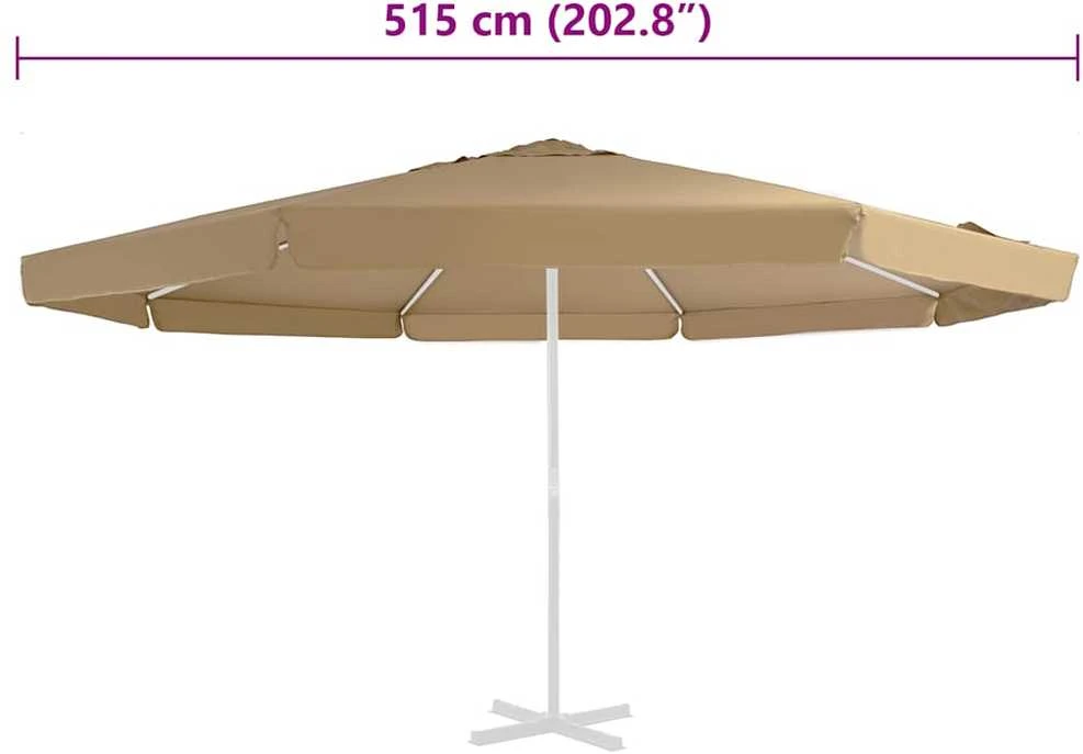 Pakaitinis audinys lauko skėčiui nuo saulės, taupe, 500cm