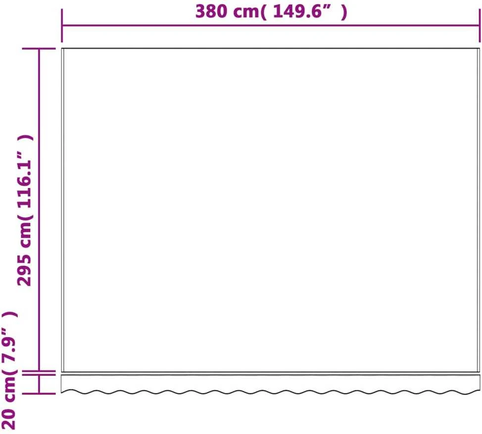 Pakaitinis audinys markizei, įvairių spalvų, 4x3m, dryžuotas