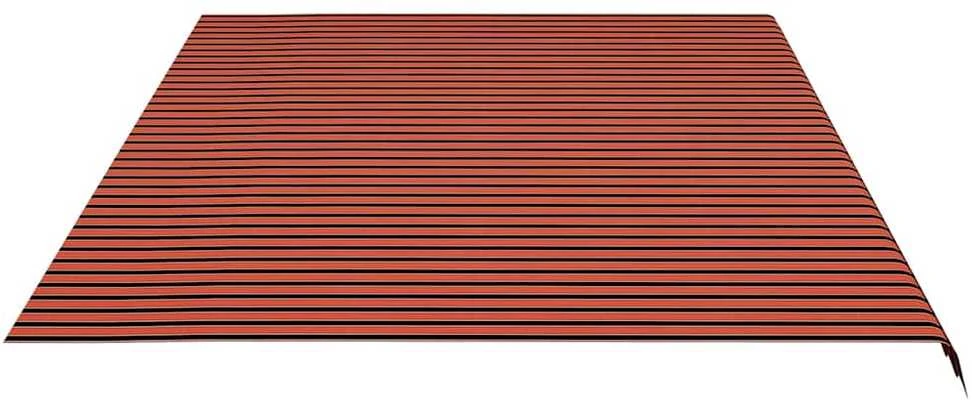 Pakaitinis audinys markizei, oranžinė ir rudos spalvos, 600x350 cm, poliesteris
