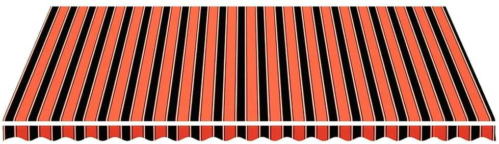 Pakaitinis audinys markizei, oranžinės ir rudos spalvos, 5x3,5m