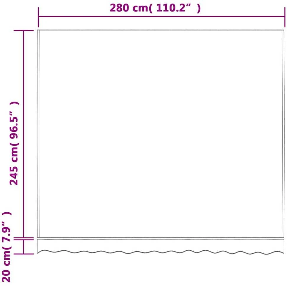 Pakaitinis audinys markizei, raudonas/baltas, 3x2,5m, dryžuotas