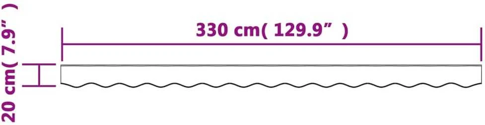 Pakaitinis audinys markizės apsiuvui, antracito spalvos, 350 cm
