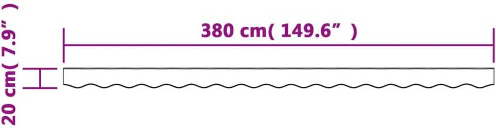 Pakaitinis audinys markizės apsiuvui, mėlynas/baltas, 400 cm