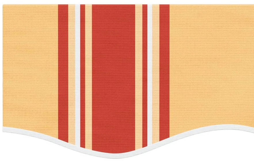 Pakaitinis audinys markizės apsiuvui, mėlynas/oranžinis, 480x20 cm