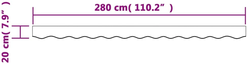 Pakaitinis audinys markizės apsiuvui, raudonos ir baltos spalvos dryžuotas, 300 cm