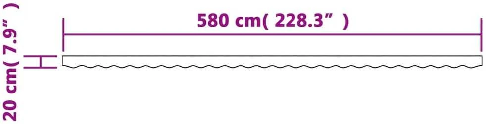 Pakaitinis audinys markizės apsiuvui, rudos spalvos, 600 cm