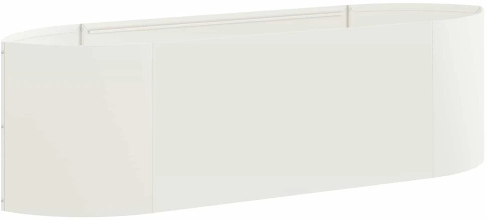 Pakelta sodo lova Balta 140 x 40 x 40 cm Plienas