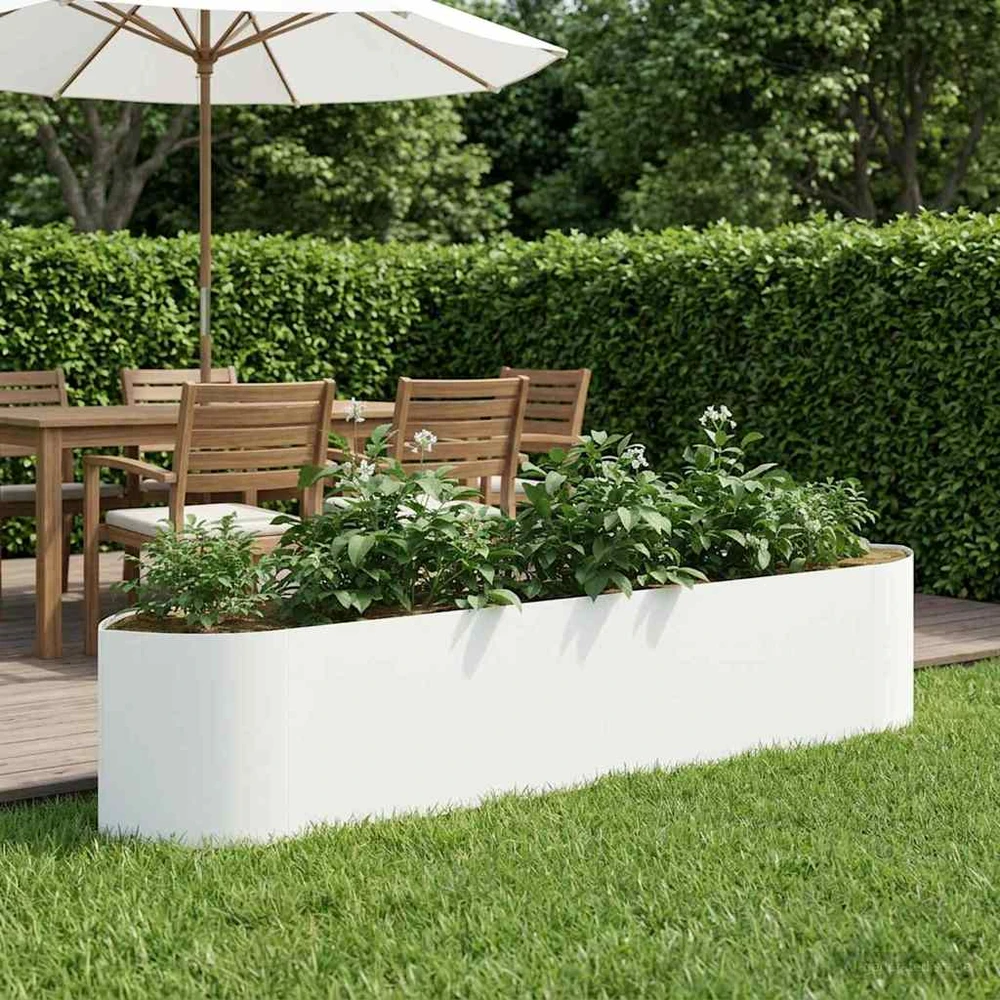 Pakelta sodo lova Balta 220 x 40 x 40 cm Plienas