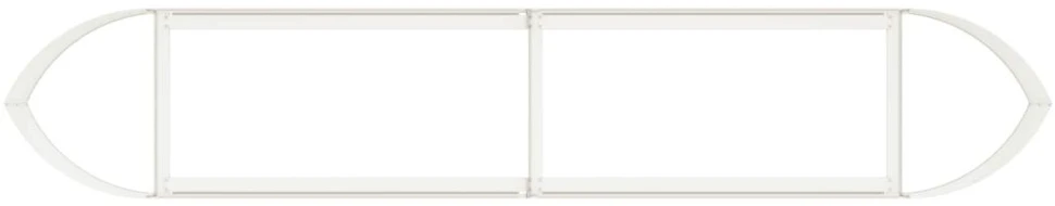 Pakelta sodo lova Balta 220 x 40 x 40 cm Plienas