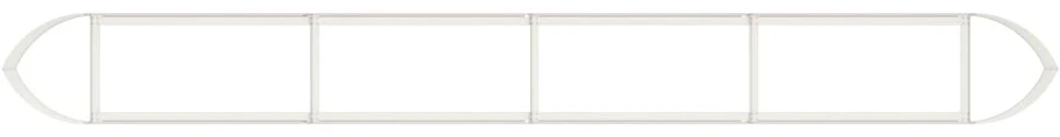 Pakelta sodo lova Balta 380 x 40 x 40 cm Plienas