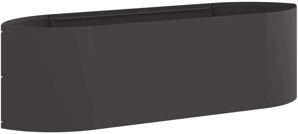 Pakelta sodo lova Juoda 140 x 40 x 40 cm Plienas