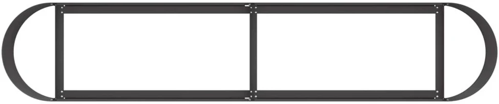 Pakelta sodo lova Juoda 200 x 40 x 40 cm
