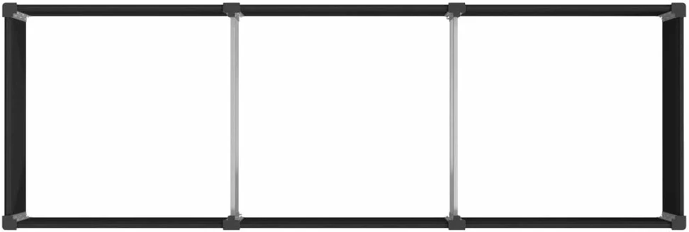 Pakelta lysvė Juoda 300 x 100 x 91 cm WPC ir aliuminis